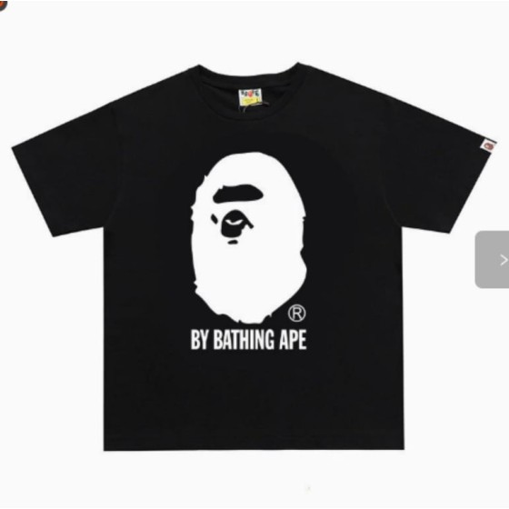 Black BAPE "BY BATHING APE" Ape Head Logo T-Shirt